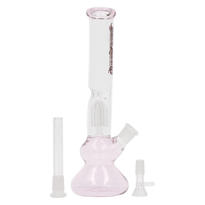 Dopezilla Each Dopezilla Double Bell Bottom Water Pipe - Pink - 12in. Bongs