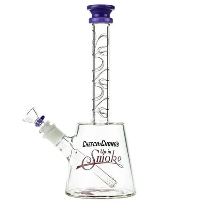 A studio shot of the C&C 40th Anniversary The Chong Water Pipe in milky purple, angled to showcase its curves and joint.