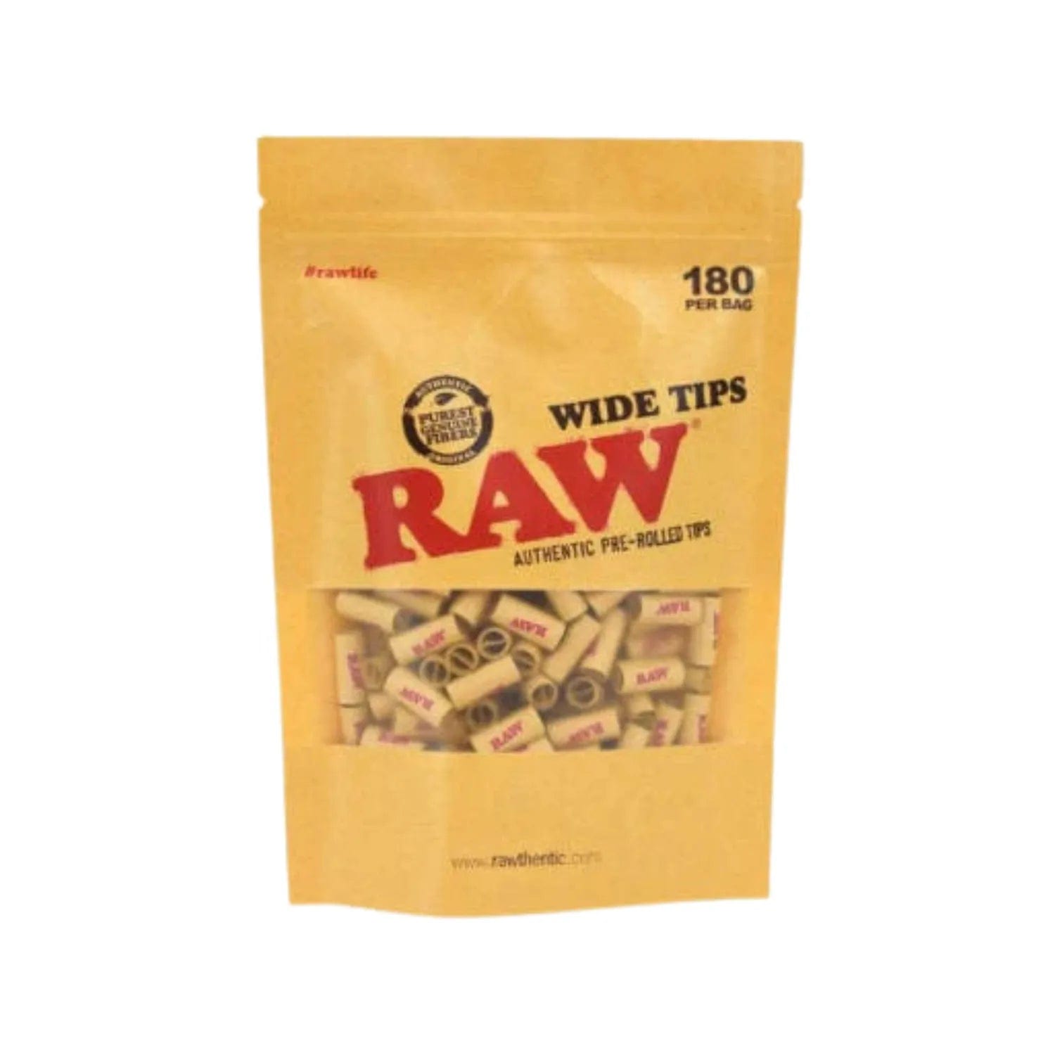 RAW Each Raw Prerolled Wide Unbleached Tips Cooking