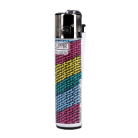 Front view of the Clipper Lighter - Real Fabric, showcasing its patterned fabric design against a plain white background.