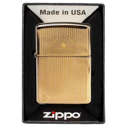 Queen of Bud EACH Queen of Bud Golden Vertical Flame Zippo Accessories