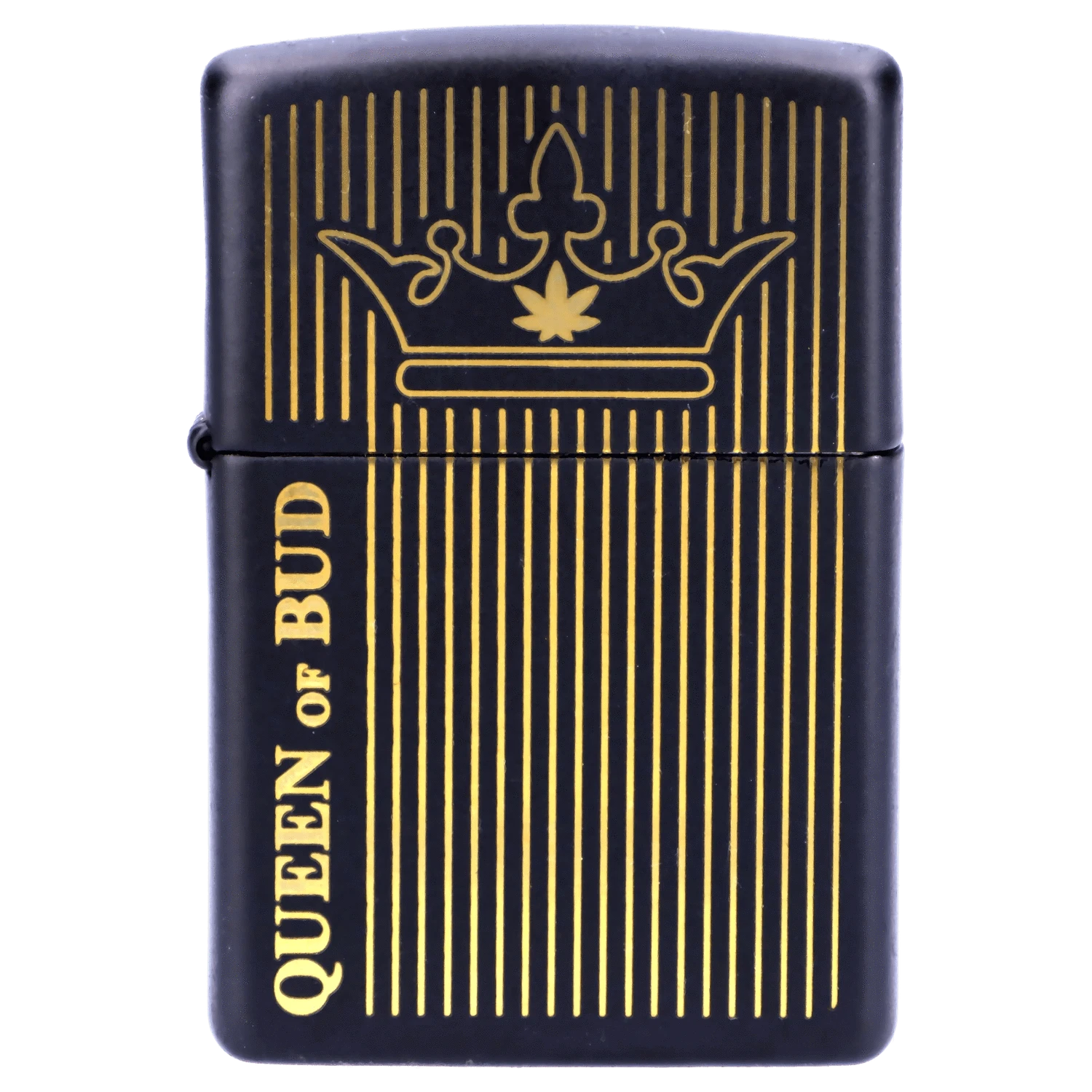 Queen of Bud Black Obsidian Vertical Flame Zippo Lighter: Lowest