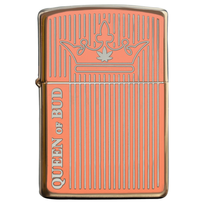 Queen of Bud EACH Queen of Bud Rose Gold Refillable Windproof Zippo Lighter Accessories