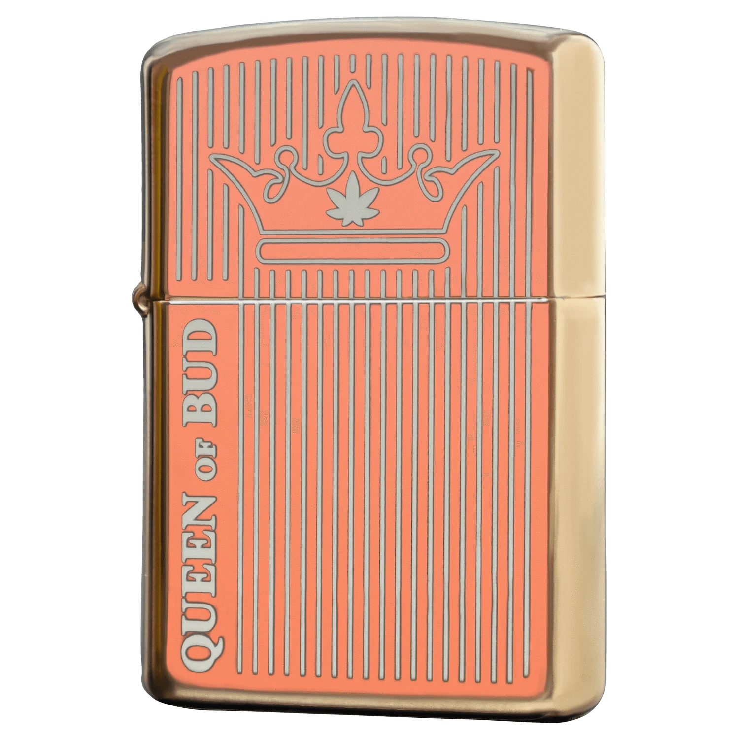 Queen of Bud EACH Queen of Bud Rose Gold Refillable Windproof Zippo Lighter Accessories