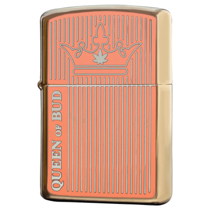Queen of Bud EACH Queen of Bud Rose Gold Refillable Windproof Zippo Lighter Accessories