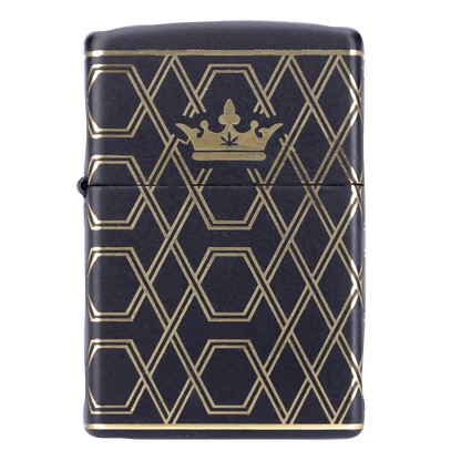 Queen of Bud EACH Queen of Bud Black Obsidian Geometric Zippo Accessories