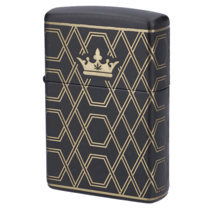 Queen of Bud EACH Queen of Bud Black Obsidian Geometric Zippo Accessories