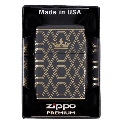 Queen of Bud EACH Queen of Bud Black Obsidian Geometric Zippo Accessories