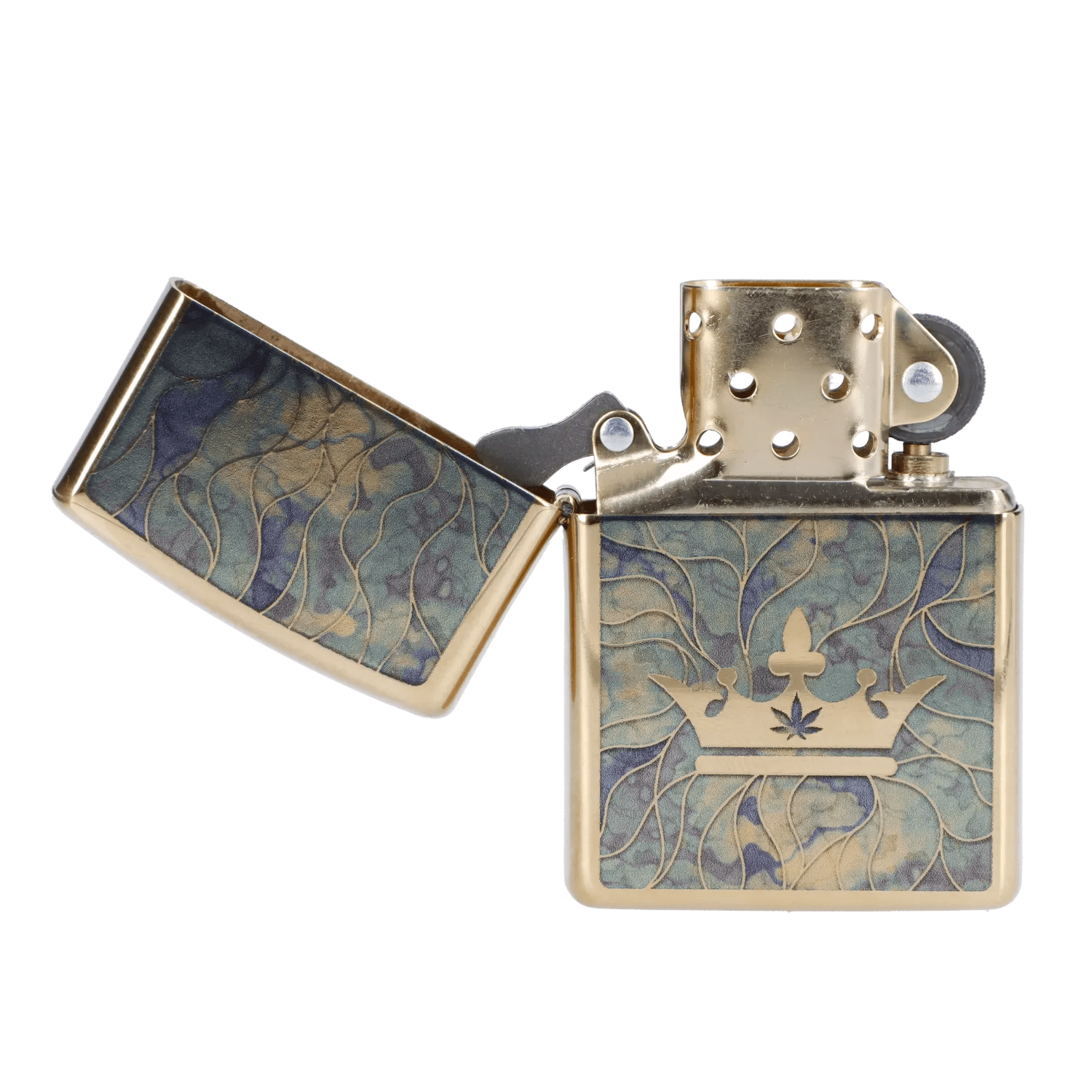 Queen of Bud EACH Queen of Bud Blue Topaz Mosaic Zippo Accessories