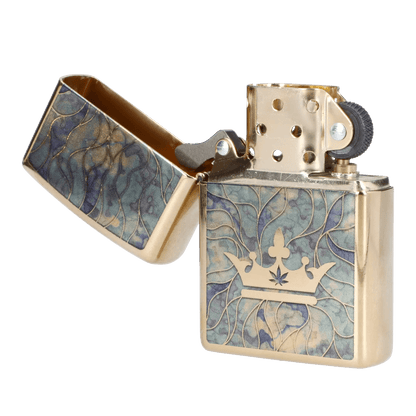 Queen of Bud EACH Queen of Bud Blue Topaz Mosaic Zippo Accessories