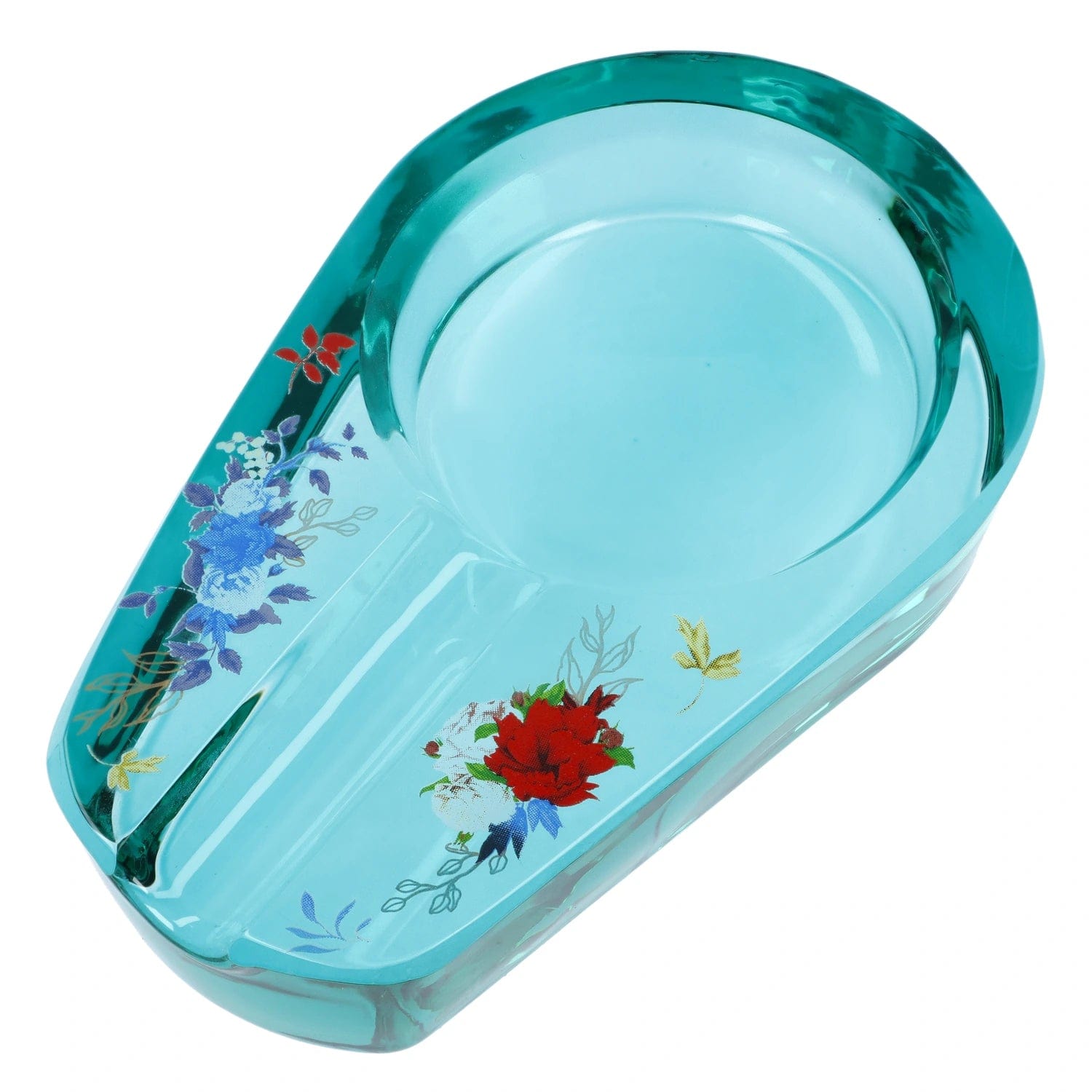 Famous Design EACH Famous Design Floral Lush Ashtray - Gold Accent Accessories