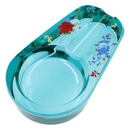 Famous Design EACH Famous Design Floral Lush Ashtray - Gold Accent Accessories