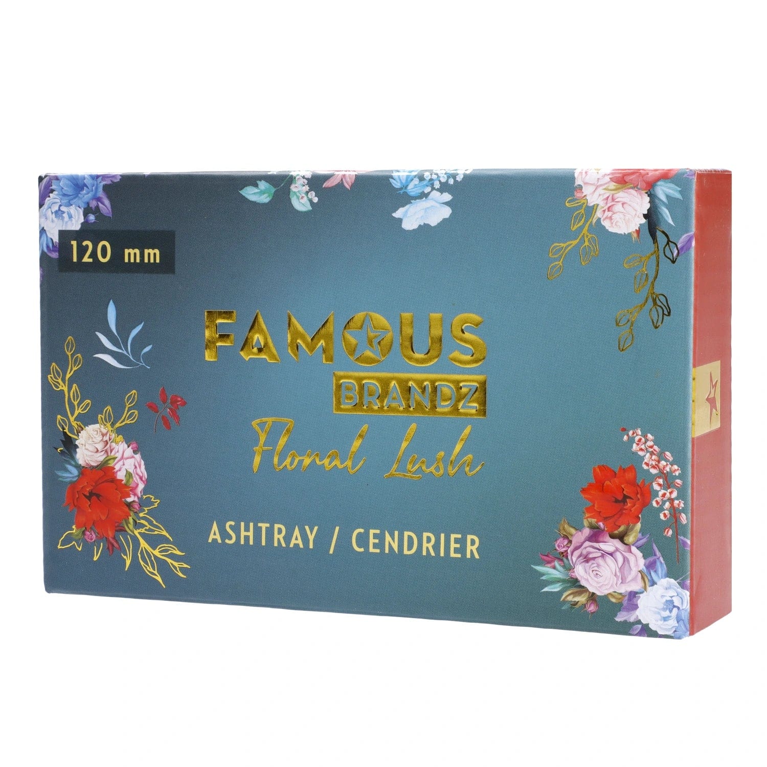 Famous Design EACH Famous Design Floral Lush Ashtray - Gold Accent Accessories