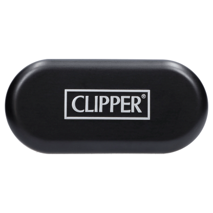 A close-up shot of the Metal Purple Rain Lighter, showing its metallic finish and branding on a plain background.