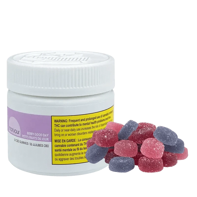 Monjour Berry Good Day CBD Edibles 20mg Gummies 3-Pack: Lowest