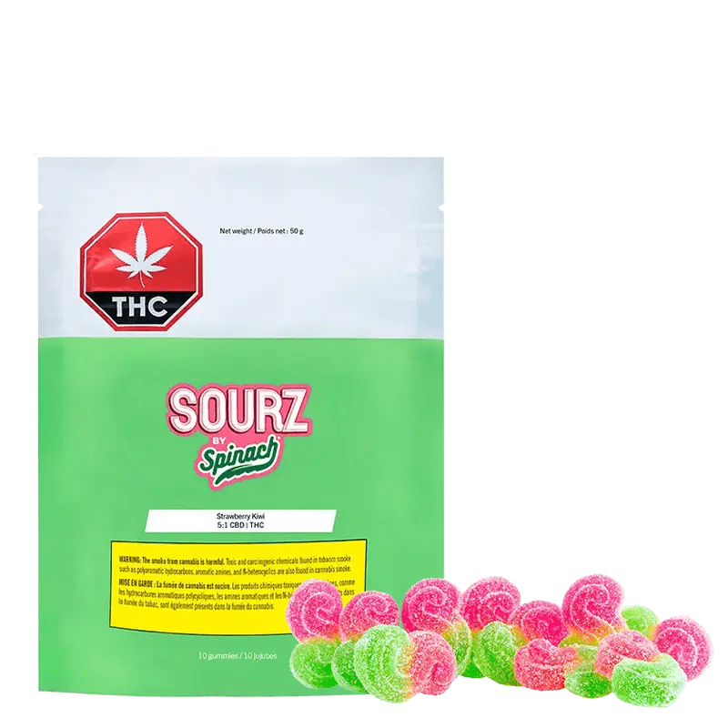 Spinach Sourz Strawberry Kiwi Gummies | Canna Cabana: Lowest Price