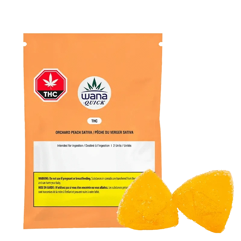 Wana QUICK Orchard Peach 2x4.5g THC Gummies | Canna Cabana: Lowest