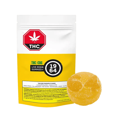 Pineapple Mango Live Rosin THC:CBG Gummies