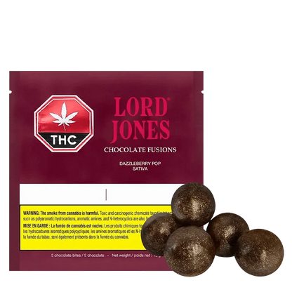 Lord Jones Dazzleberry Pop Sativa THC Chocolate 5-Pack: Lowest Lord Jones Dazzleberry Pop Sativa THC Chocolate 5-Pack: Lowest
