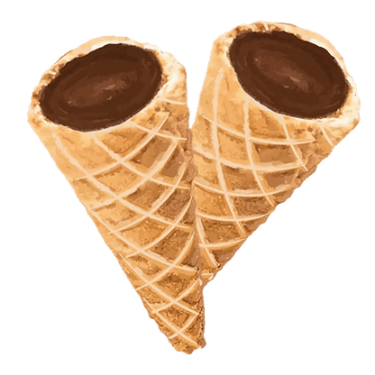 Aha 2 Pack Milk Chocolate Live Rosin Waffle Cones Chocolates