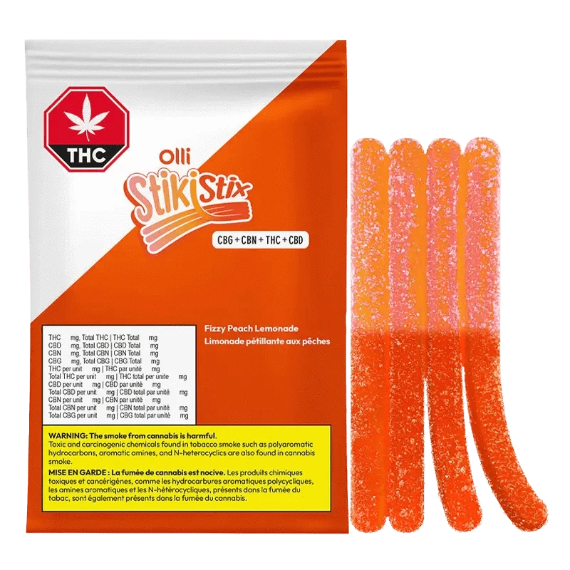 Olli Stikistix Fizzy Peach Lemonade 10mg THC/CBD Gummies: Lowest Olli Stikistix Fizzy Peach Lemonade 10mg THC/CBD Gummies: Lowest