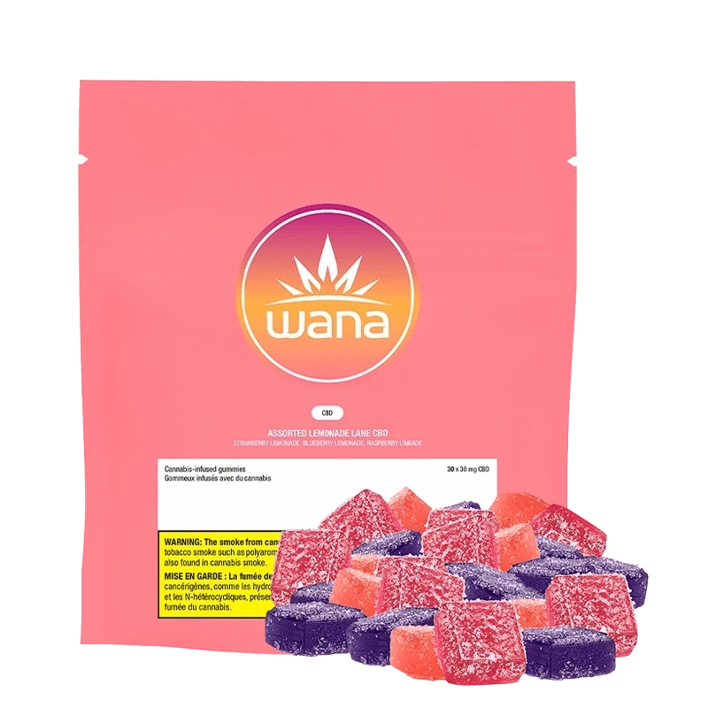 LOYALTY 花菜 Wana Assorted Lemonade Lane CBD Gummies Hybrid 30-Pack