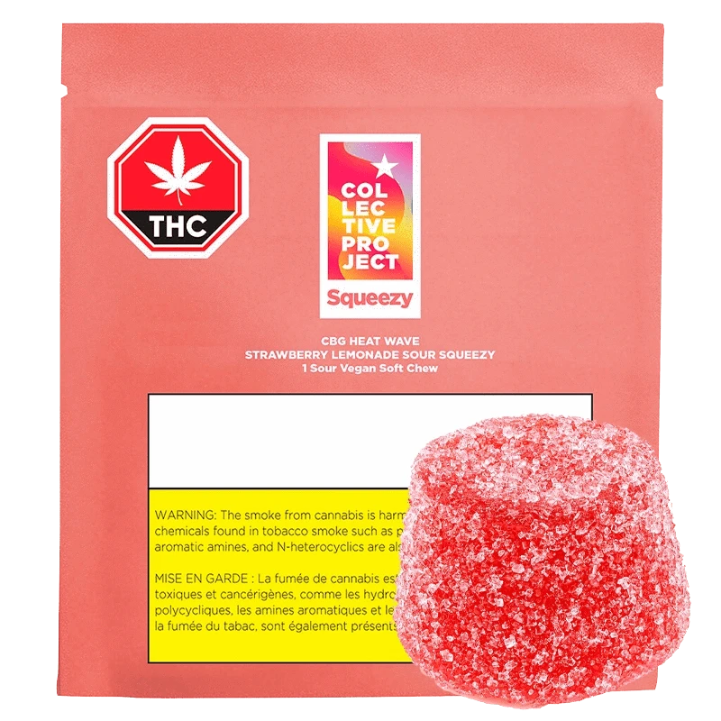 CBG Heat Wave (Strawberry Lemonade) Sour Squeezy Gummies: Lowest