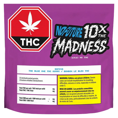 No Future 10 Pack 10X The Madness: The Blue One THC Gummies Edibles