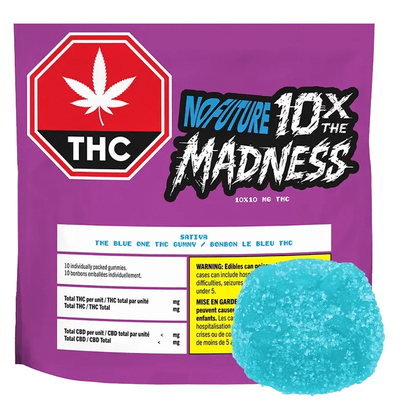 No Future 10 Pack 10X The Madness: The Blue One THC Gummies Edibles
