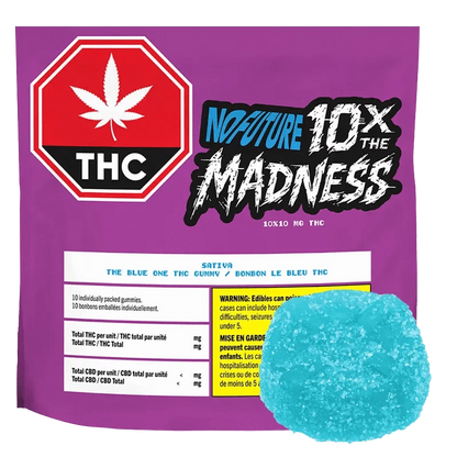 No Future 10 Pack 10X The Madness: The Blue One THC Gummies Edibles