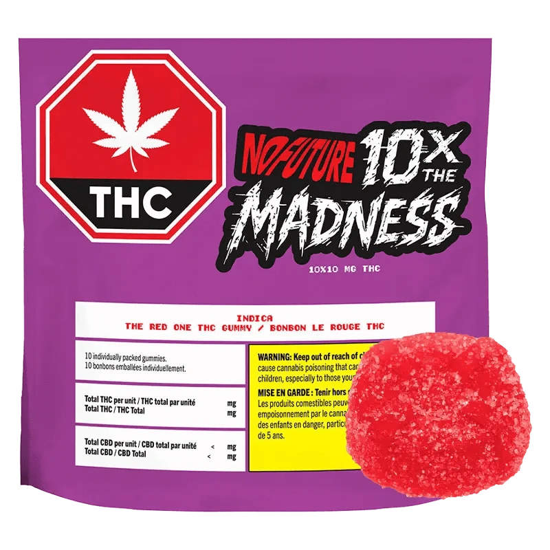 No Future 10 Pack 10X The Madness: The Red One THC Gummies Edibles