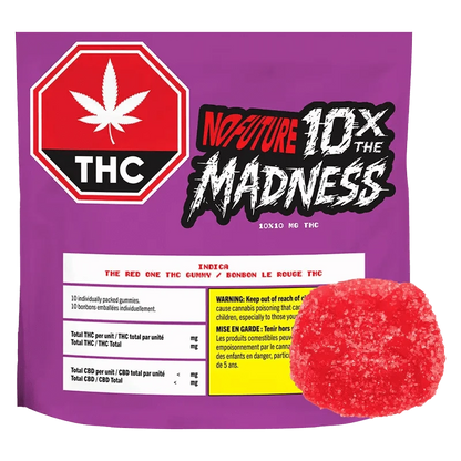 No Future 10 Pack 10X The Madness: The Red One THC Gummies Edibles