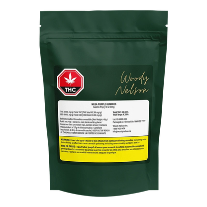 Woody Nelson 40 g Mega Purple Gummies Edibles