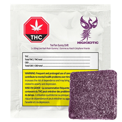HighXotic 1 Pack TenTen Sunny Drift Live Rosin Gummies Edibles