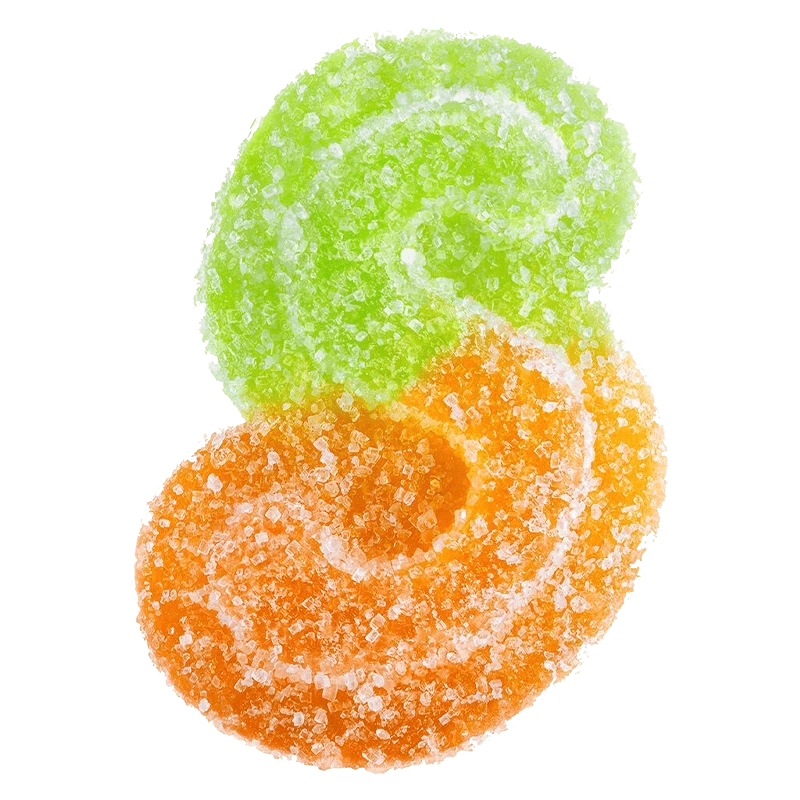 Spinach Sourz 1 Pack Fully Blasted Caramel Green Apple Gummies Edibles