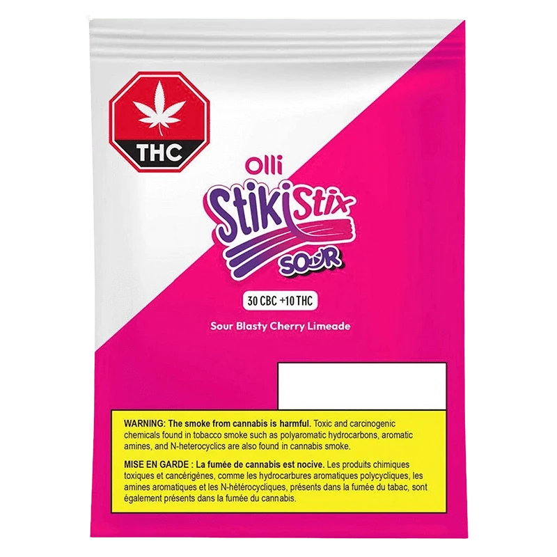 Olli Stikistix 1 Pack 3:1 Sour Blasty Cherry Limeade CBC/THC Gummies Edibles