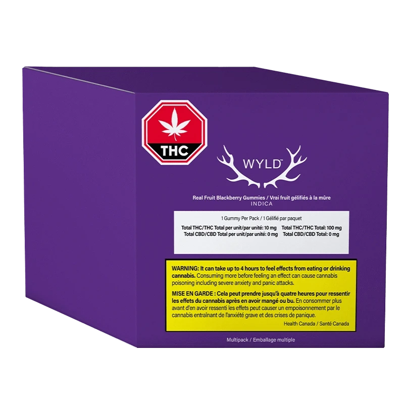 Wyld 10 Pack Blackberry THC Gummies Edibles