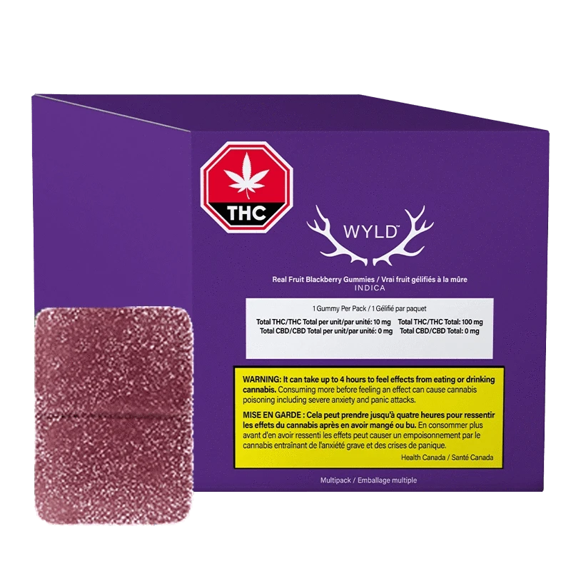 Wyld 10 Pack Blackberry THC Gummies Edibles