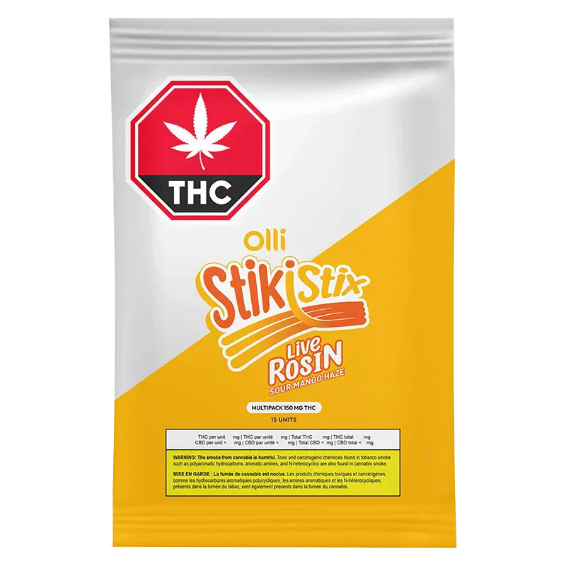 Olli Stikistix 10 Pack Live Rosin Mango Haze Gummies Edibles