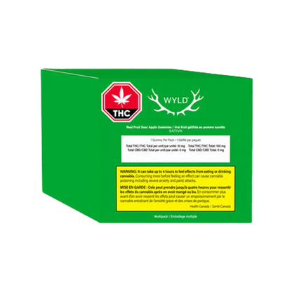 Wyld 10 Pack Sour Apple THC Gummies Edibles