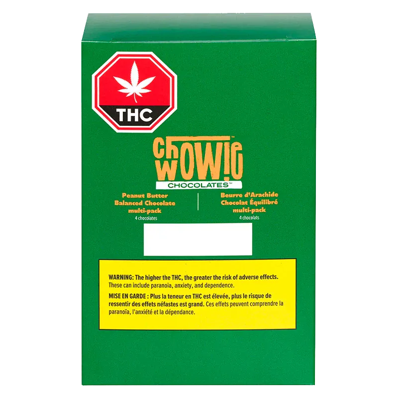 Chowie Wowie 4 Pack Peanut Butter Balanced Chocolate Edibles