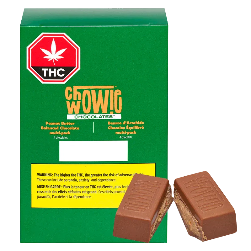Chowie Wowie 4 Pack Peanut Butter Balanced Chocolate Edibles