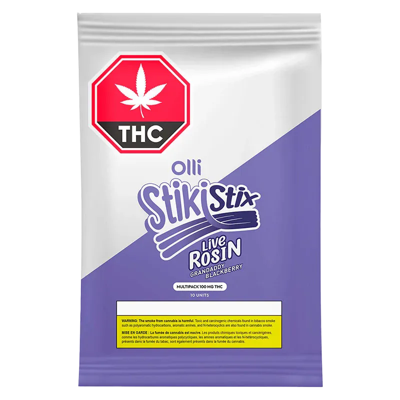 Olli Stikistix 10 Pack Live Rosin Grandady Blackberry Gummies Edibles