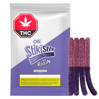 Olli Stikistix 10 Pack Live Rosin Grandady Blackberry Gummies Edibles