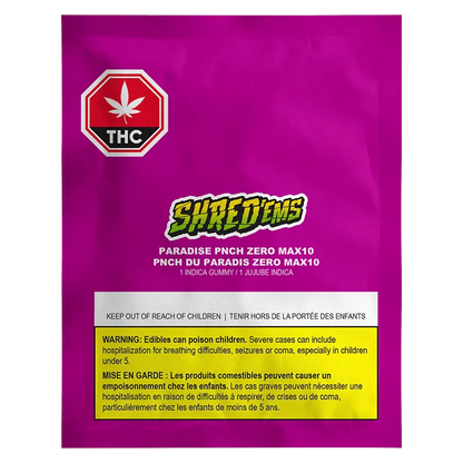 Shred'Ems 10 Pack Paradise Pnch Zero Party Pack Gummies Edibles