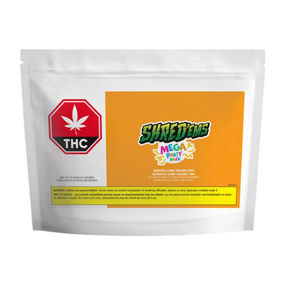Shred'Ems 50 Pack Mango Lime Mega Party Pack Gummies Edibles