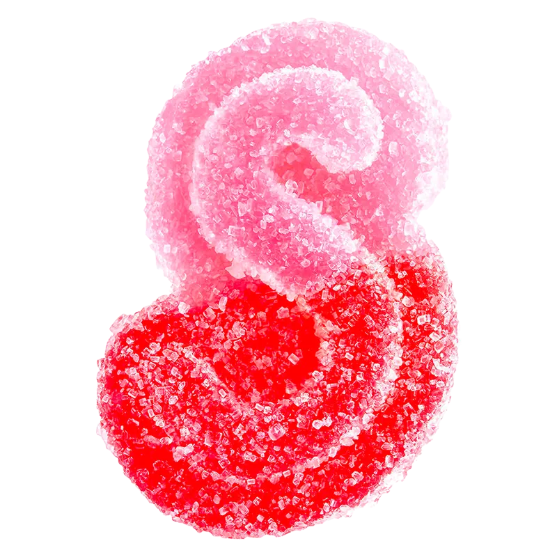 Sourz by Spinach Fully Blasted Strawberry Watermelon 1:1 CBG THC Gummies Edibles