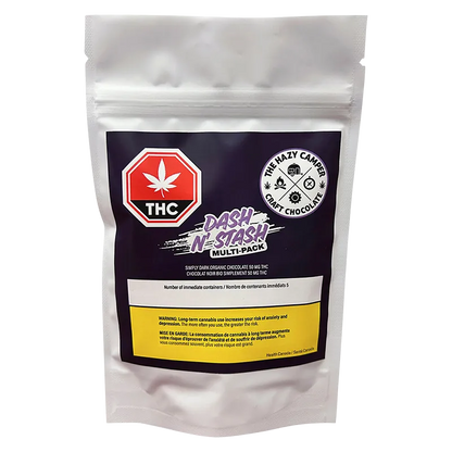 The Hazy Camper 5 Pack Simply Dark Organic Chocolate Edibles