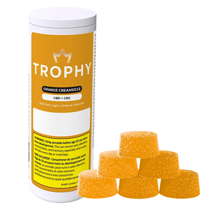 Trophy 20 Pack Orange Creamsicle CBD:CBG Gummies Edibles