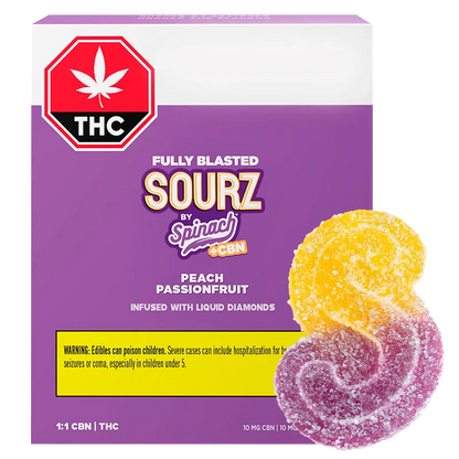 Fully Blasted Peach Passionfruit CBN:THC Gummies